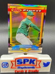 2021 Topps Finest Flashbacks JESUS LUZARDO PRISM REFRACTOR 27/35 ATHLETICS #8 - Picture 1 of 2