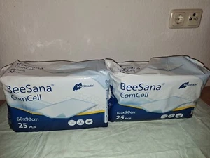 2 Packg BeeSana ComCell Bett Schutz Einlagen Unterlagen 60 X 90 cm 2 x 25 Stück - Bild 1 von 6