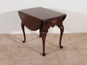 Ethan Allen Georgian Court Mahogany Dropleaf Queen Anne 1 Drawer Chest Nitestand - Picture 1 of 9