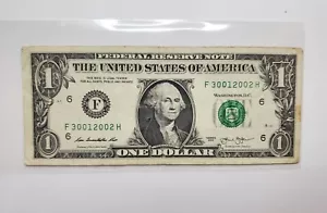30th Jan. 2002 Birthday/Anniversary Note $1 One Dollar Bill #30012002 - Picture 1 of 2