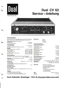 Service manual for Dual CV 62 - Picture 1 of 1