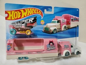 Hot Wheels Super Rigs Sweeties Donuts Pink/White Truck 194735040216 Cars - Picture 1 of 9