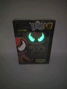 Venom Carnage Funko Pop! Pin Large Enamel Pin, Glow In The Dark Eyes (READ) - Picture 1 of 11