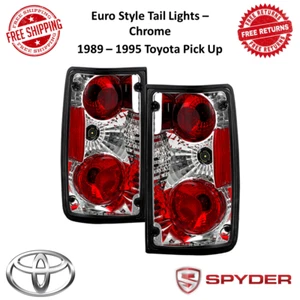 Spyder Auto Euro Style Tail Lights Pair Chrome For 89-95 Toyota Pick Up #5007643 - Picture 1 of 12