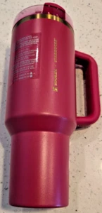 New Stanley x Starbucks Holiday 2024 Berry Glitter Pink 40Oz Quencher Tumbler - Picture 1 of 14