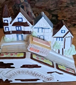 1980 Westland San Francisco Moving Mechanical Cable Car Keramik Spieluhr  - Bild 1 von 13