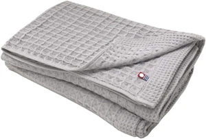 Imabari Towel Bath Towel 2 Sheets Set Waffle Weave Light Gray Japan Cotton - Picture 1 of 2