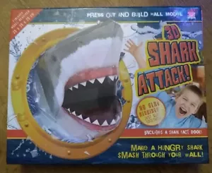 3-D Hai Angriff Auspressen und Bau Wandmodell mit Hai Faktenbuch Neu Geschenk - Bild 1 von 4