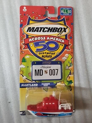火柴盒 2001 Across America 50 岁生日系列马里兰州 MD 007 蟹船 — 第 1/2 张图片