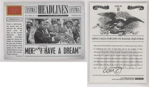 2012 Panini Golden Age Headlines Martin Luther King Jr Martin Luther King #6