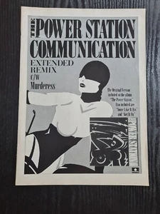 POWER STATION COMMUNICATION  1985 MUSIC ALBUM ADVERT 8.5X11.7" POSTER - Bild 1 von 1