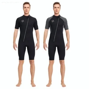 Muta 3 mm uomo neoprene pezzo unico manica corta muta surf immersioni subacquee - Foto 1 di 14