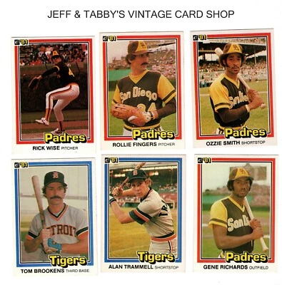 1981 DONRUSS BASEBALL 1 TO 200 / SEE DROP DOWN MENU FOR CARD YOU WILL RECEIVE. - Image 1 of 4