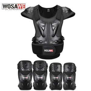 WOSAWE Adult Motocross Racing Armor Vest Protector Motorcycle Elbow Knee Guards - Picture 1 of 14