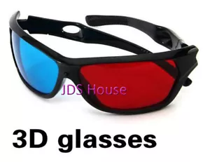 3D digital video Glasses Plastic Frame Resin Lens Blue+Red - Picture 1 of 7