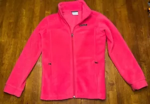 Columbia brand Girls Pink Columbia Fleece Size Medium (10/12) - Picture 1 of 4