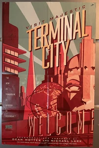 FREE SHIPPING vintage comic book shop promo poster Terminal City Dean Motter - Picture 1 of 5