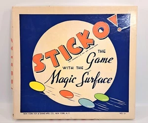 VINTAGE STICKO! THE GAME WITH THE MAGIC SURFACE NEW YORK TOY & GAME MFG CO - Picture 1 of 10