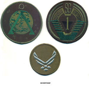Stargate Sg-1 Patch Olive Drab Set / Sgpod/Sg1od/Sgusafod
