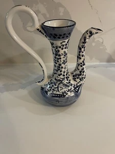 Vintage Coimbra Pottery Vase ~ Hand Painted Portuguese Ceramic - Picture 1 of 6