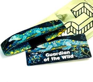 ZOX *GUARDIAN OF THE WILD** Silver Single Small MYS/FG Band w/card KUMODO DRAGON - Picture 1 of 3