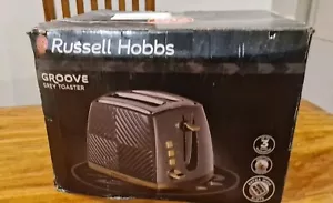 Russell Hobbs 2 Slice Toaster 6 settings 850w 26392 Groove Grey and Brass - Picture 1 of 1