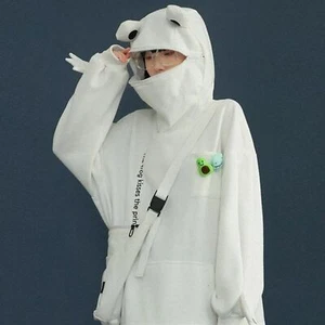 Froschkuss Oversize Hoodie | Unisex süß Tier Kostüm Pullover Pulli #333 - Bild 1 von 4