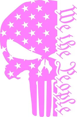 Calcomanía de vinilo patriótica Punisher Skull We the People varios colores y tamaños Foto 1 de 4