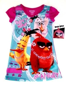 Angry Birds Girls Nightgown NWT "Don't Worry Be Angry" Size M 7/8 - Picture 1 of 3