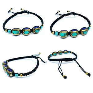 Artisan Handmade Beautiful Ethnic Nice Bracelet With Cotton Wire Adjustable Size - Picture 1 of 5