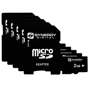 Synergy Digital 2GB MicroSD Memory Cards - Pack of 5 - Picture 1 of 6