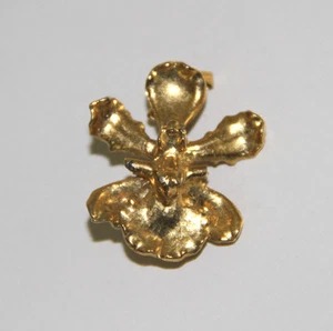 ANHÄNGER IN FORM EINER ORCHIDEE. GOLDENES SILBER. SPANIEN. 80er Jahre - Bild 1 von 1