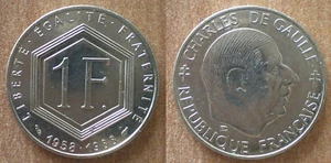 France 1 Franc 1988 Charles de Gaulle UNC Free Shipping World Francs Frcs Frs - Picture 1 of 3