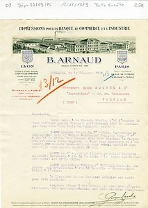 Dépt 33 & 69/75 - Bordeaux - Belle Entête d'un Représentant en Imprimerie - 1929 - Picture 1 of 1