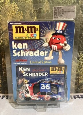 Diecast 1:64 NASCAR Ken Schrader Pontiac Grand Prix Car M & M's 4th of Jully LE - Image 1 of 4