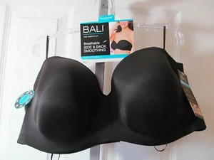 NWT BALI ALL SMOOTHING BREATHABLE UNDERWIRE LINED 8-WAY MULTIWAY STRAPS BLACK - Picture 1 of 9