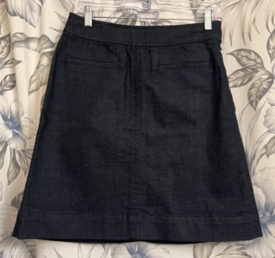 Falda elástica de mezclilla lavada oscura para mujer Martin + Osa talla 6 (29"x20") nueva sin etiquetas Foto 1 de 4