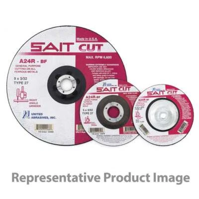 Roda de corte United Abrasives SAIT 22000 3x1/8x3/8 A24R uso geral pacote com 25 - Imagem 1 de 3