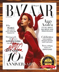 Iggy Azalea - Autographed Signed 8 x10 Photo (Bazaar Magazine Cover) Reprint - Picture 1 of 4