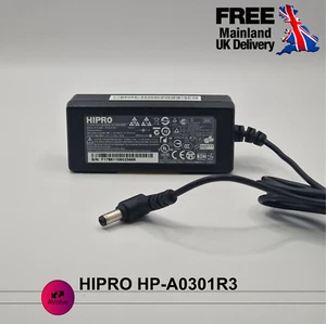 19V 1.58A 30W AC Genuine HIPRO HP-A0301R3 A030R007L POWER CHARGER ADPATER UK - Picture 1 of 3