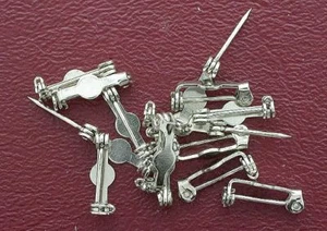 FOURTEEN 1/2 INCH SILVER COLOR PIN BARS CF339 - Picture 1 of 1