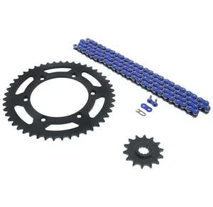 520-110L Blue Non O Ring Chain & Sprocket Blk 14/47 fits Suzuki DR350 1990-1993 - Foto 1 di 4