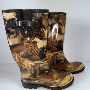 Boots Horse Design Gum Wellies boots Rain Wet Size 38 - Picture 1 of 14