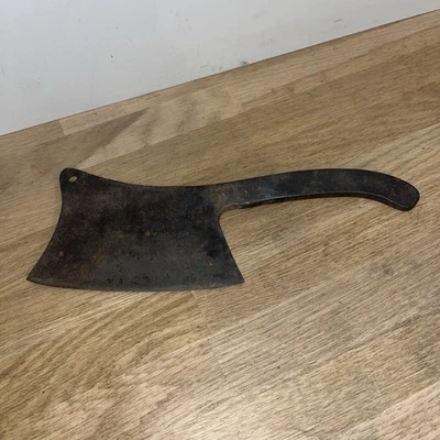 Ancienne Hache de Boucher Feuille De Boucher Outil de Métier Ancien Décoratif - Photo 1/4