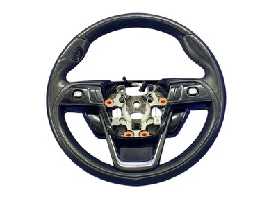 2020-2024 LINCOLN AVIATOR FRONT BLACK LEATHER STEERING WHEEL W/O HEATED *WEAR* - Image 1 of 4