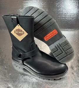 Stivali Harley Davidson Widman 8,75" neri con imbracatura moto uomo taglia 13 D96282 - Foto 1 di 10