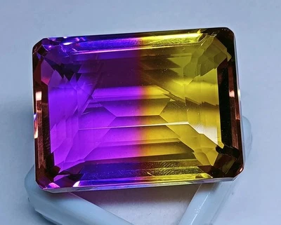 Tourmaline Bi-Color Emerald Cut 100+ Ct Loose EGL Certified Natural Gemstone - Image 1 of 4