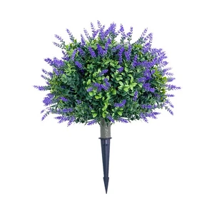 2PCS Artificial Potted Plants With Ground Spikes 45CM 17.7 Inch Simulated Flower - Picture 1 of 12