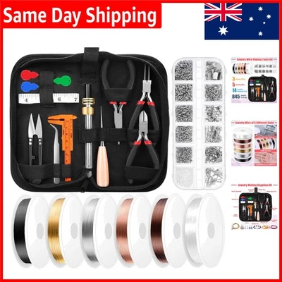 Essential Jewelry Making Kit for Crafts: Wire, Tools & 12 Findings Included - image 1 of 4