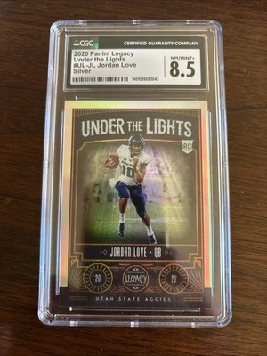 2020 Legacy Jordan Love RC Under The Lights Silver CGC 8.5 NM/Mint+ - Image 1 of 2